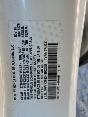 5FPYK3F65HB002583 Honda Ridgeline Rtl