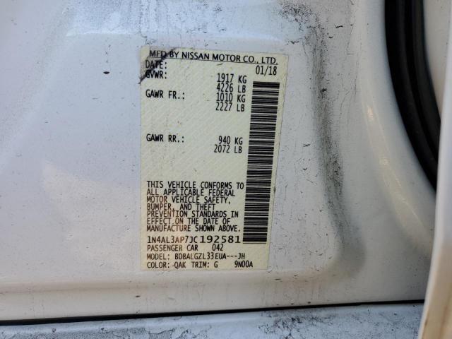 1N4AL3AP7JC192581 Nissan ALTIMA 2.5