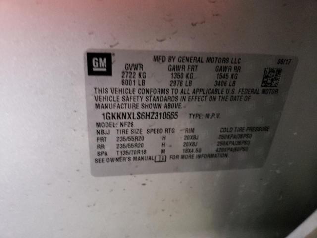 1GKKNXLS6HZ310665 GMC Acadia Denali