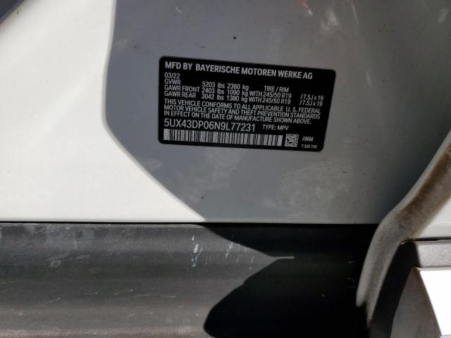 5UX43DP06N9L77231 BMW X3 Sdrive30i