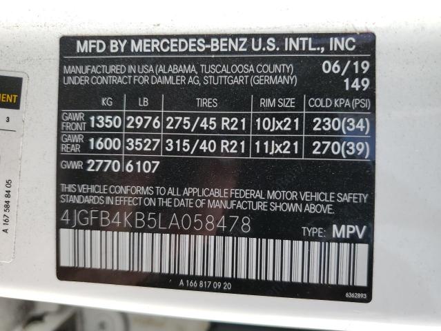 4JGFB4KB5LA058478 Mercedes-Benz Gle 350 4matic