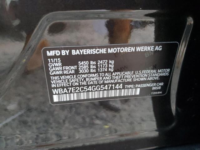 WBA7E2C54GG547144 BMW 740 I