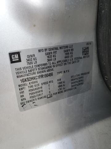 1GKS2HKC1FR190456 GMC Yukon Xl K1500 Slt