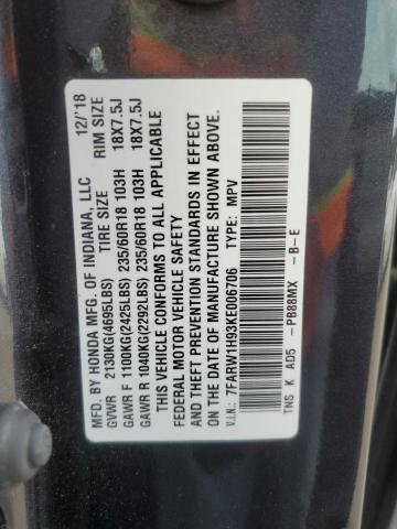 7FARW1H93KE006706 Honda Cr-v Touring
