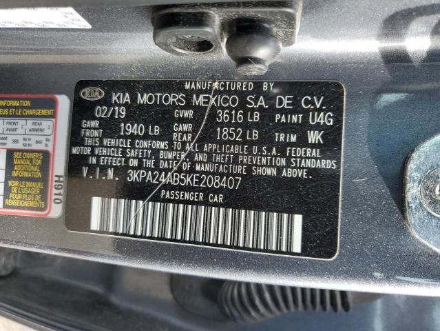 3KPA24AB5KE208407 KIA RIO S