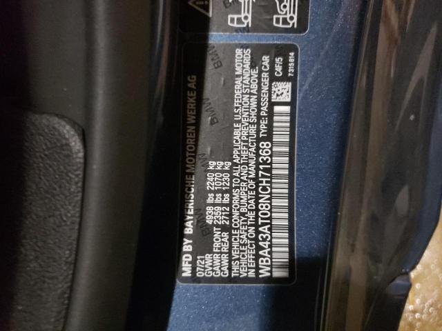 WBA43AT08NCH71368 BMW 430xi