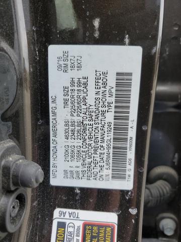 5J6RM4H95GL119249 Honda Cr-v Touring