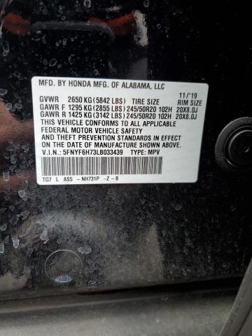 5FNYF6H73LB033439 Honda Pilot Black