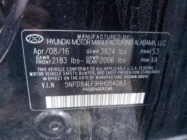 5NPD84LF9HH054283 Hyundai ELANTRA SE