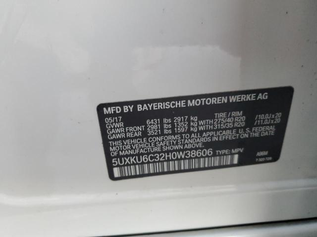 5UXKU6C32H0W38606 BMW X6 Xdrive50i