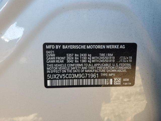 5UX2V5C03M9G71961 BMW X4 Xdrivem40i