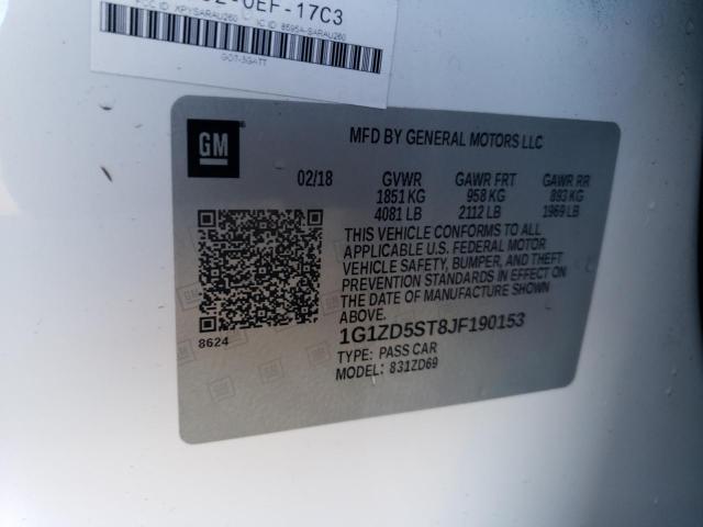 1G1ZD5ST8JF190153 Chevrolet MALIBU LT