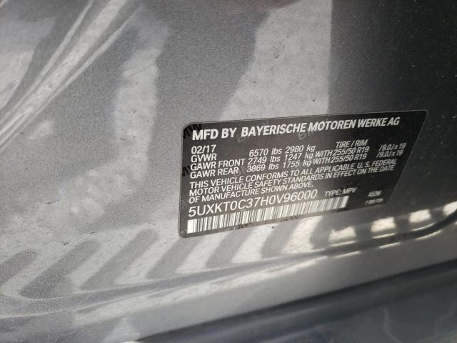 5UXKT0C37H0V96000 BMW X5 Xdr40e