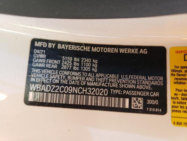 WBADZ2C09NCH32020 BMW 840i