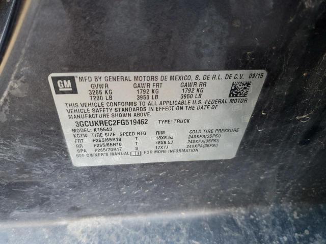 Chevrolet Silverado K1500 Lt 2015 3GCUKREC2FG519462 Image 12