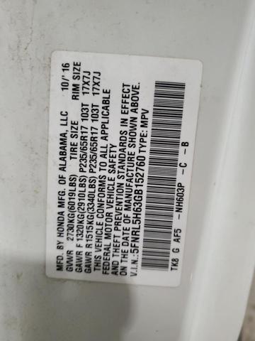 5FNRL5H63GB152760 Honda ODYSSEY EXL