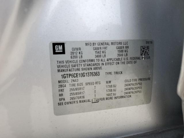 1GTP6CE10G1376363 GMC CANYON SLE