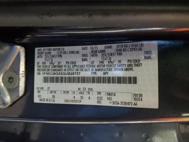 1FMCU9GX5GUB28757 Ford ESCAPE SE