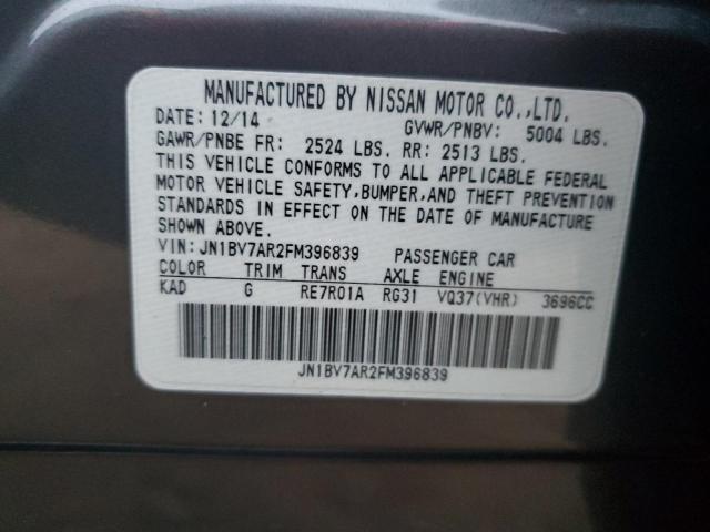 JN1BV7AR2FM396839 Infiniti Q50 BASE
