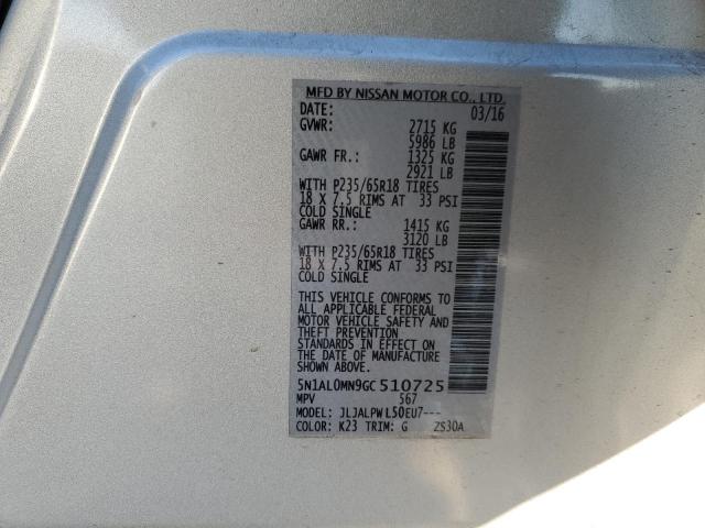 5N1AL0MN9GC510725 Infiniti QX60