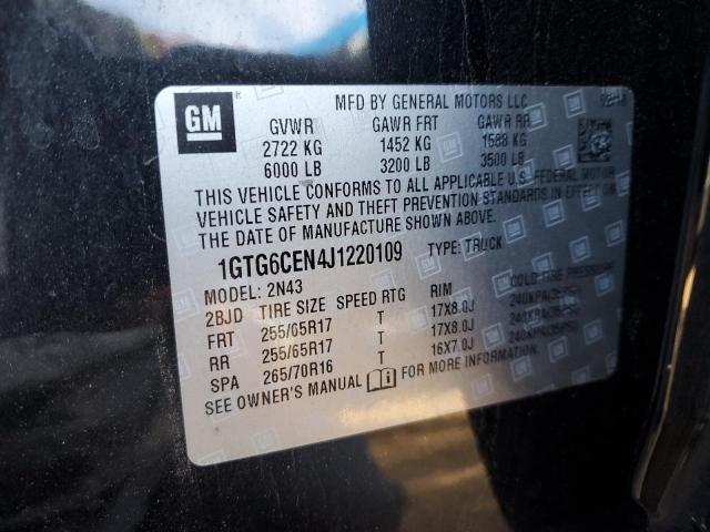 1GTG6CEN4J1220109 GMC CANYON SLE