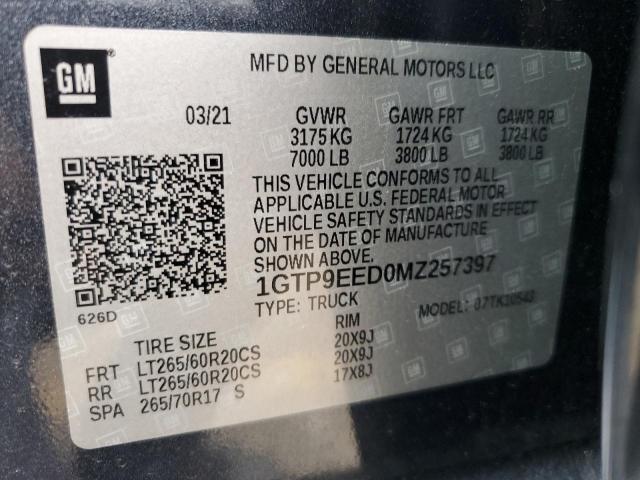 1GTP9EED0MZ257397 GMC Sierra K1500 At4