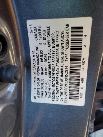 2HGFC2F53GH502914 Honda Civic Lx