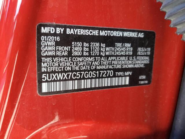 5UXWX7C57G0S17270 BMW X3 Xdrive35i