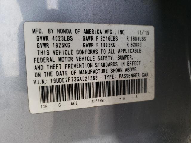 19UDE2F73GA021563 Acura Ilx Premium