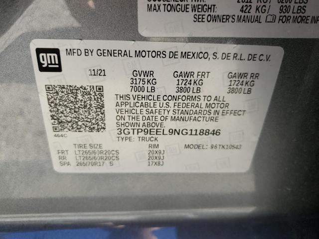 3GTP9EEL9NG118846 GMC Sierra Limited K1500 At4