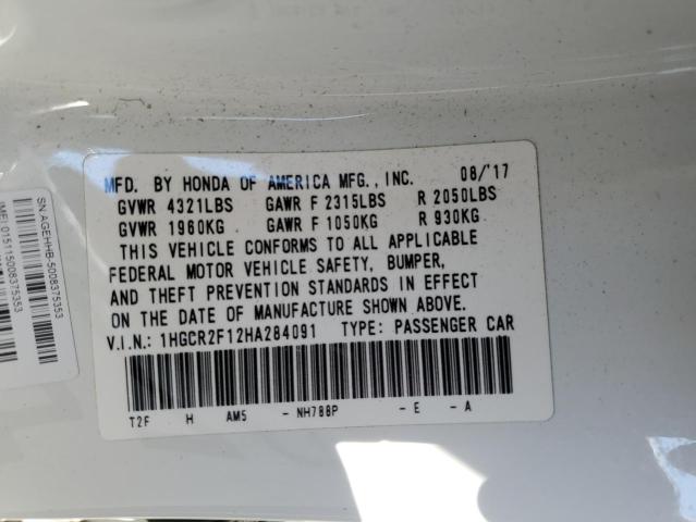 1HGCR2F12HA284091 Honda Accord Sport Special Edition