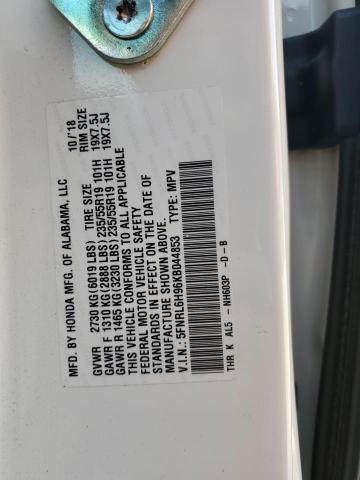 5FNRL6H96KB044853 Honda Odyssey Elite