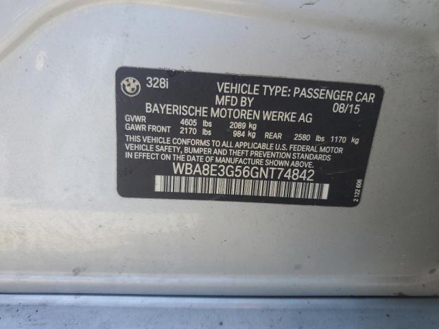 WBA8E3G56GNT74842 BMW 328 Xi Sulev