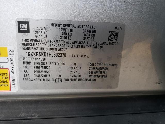 1GKKRSKD1HJ302370 GMC Acadia Limited Slt-2