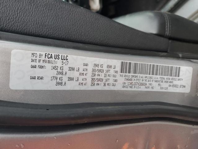 1C4RDJDG7HC896834 Dodge DURANGO GT