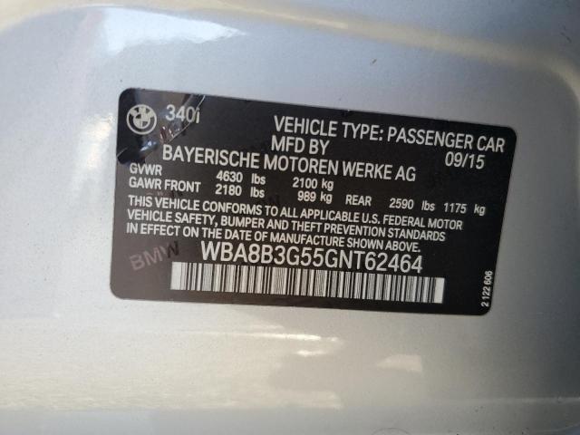 WBA8B3G55GNT62464 BMW 340 I