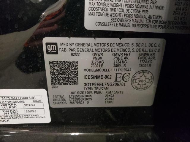3GTP9EEL7NG206701 GMC Sierra Limited K1500 At4