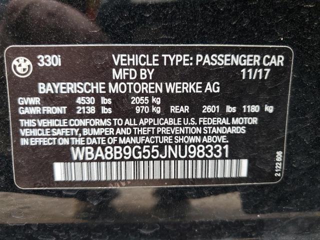WBA8B9G55JNU98331 BMW 330 I