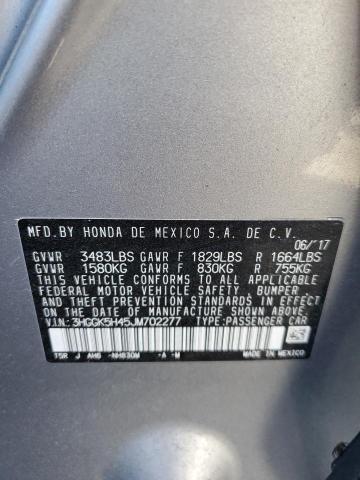 3HGGK5H45JM702277 Honda FIT LX