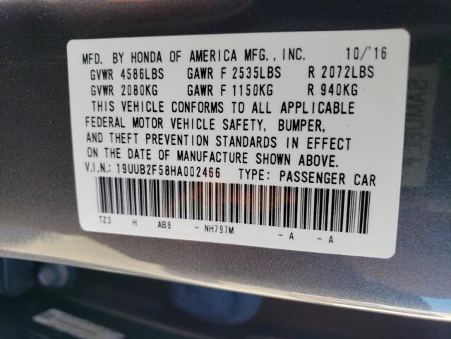 19UUB2F58HA002466 Acura TLX TECH