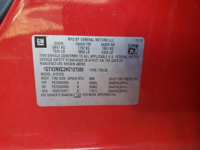 1GTV2NEC2HZ127386 GMC Sierra K1500 Slt
