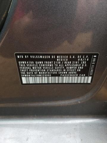 3VWDB7AJ1HM229000 Volkswagen JETTA SE