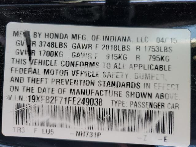 19XFB2F71FE249038 Honda CIVIC SE