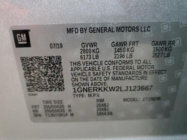 1GNERKKW2LJ123667 Chevrolet Traverse Premier