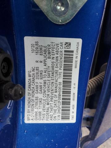 2HGFC2F86MH506168 Honda Civic Sport