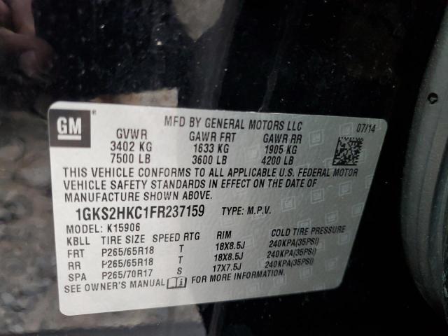 1GKS2HKC1FR237159 GMC Yukon Xl K1500 Slt