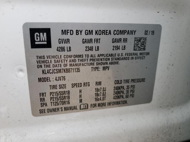 KL4CJCSM7KB871135 Buick Encore Essence