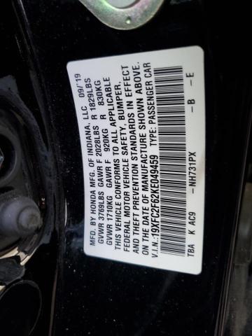 19XFC2F62KE049459 Honda Civic Lx