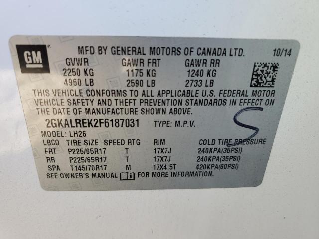 2GKALREK2F6187031 GMC Terrain Sle