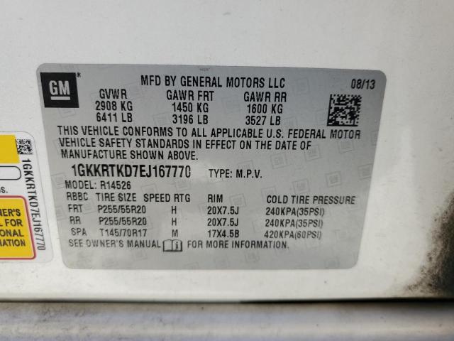 1GKKRTKD7EJ167770 GMC Acadia Denali